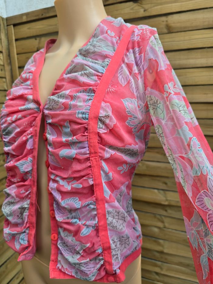 Cardigan top mesh 🍒vintage Irène van ryb🍒taille 38/40 - photo numéro 3