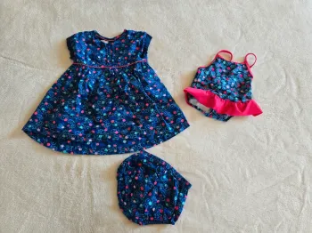 Ensemble robe et maillot de bain dpam 12 mois