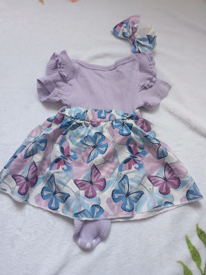 Robe barboteuse 6 mois shein avec son bandeau - photo numéro 4