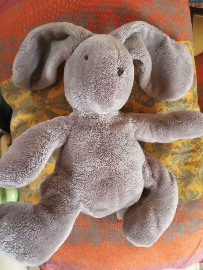 Doudou lapin  ou chien mauve du pareil au même bébé ref 0440/11  dpam  violet
