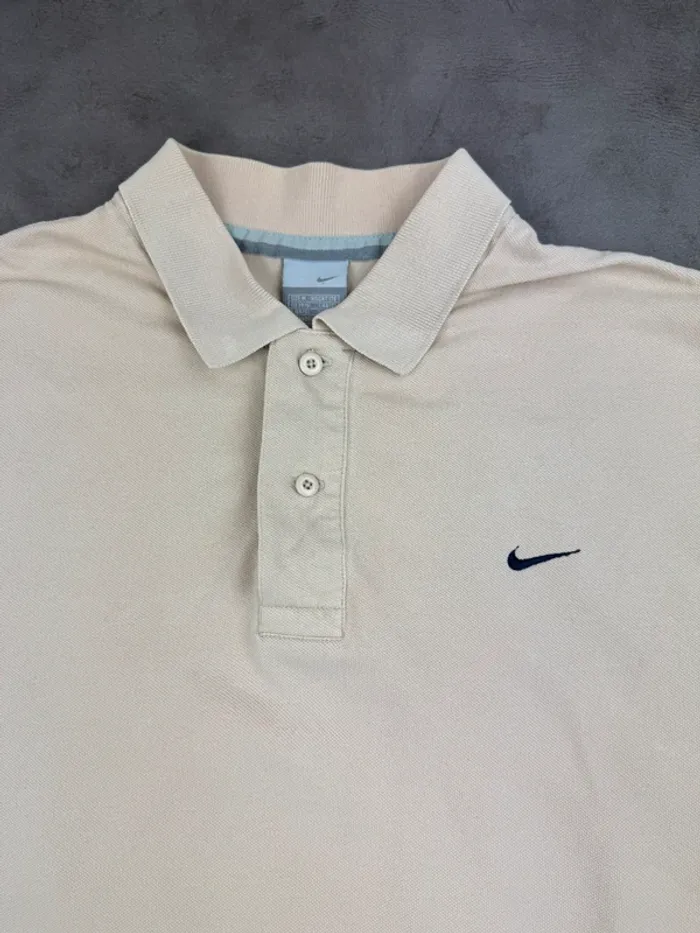 Polo Nike Vintage Crème Solo Swoosh Brodé Taille M - photo numéro 4