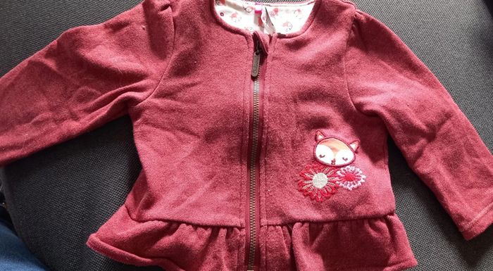 Gilet zippé renard 12 mois