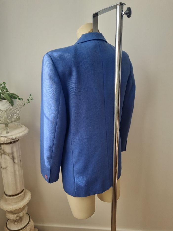 Veste blazer bleu violet vintage - photo numéro 4