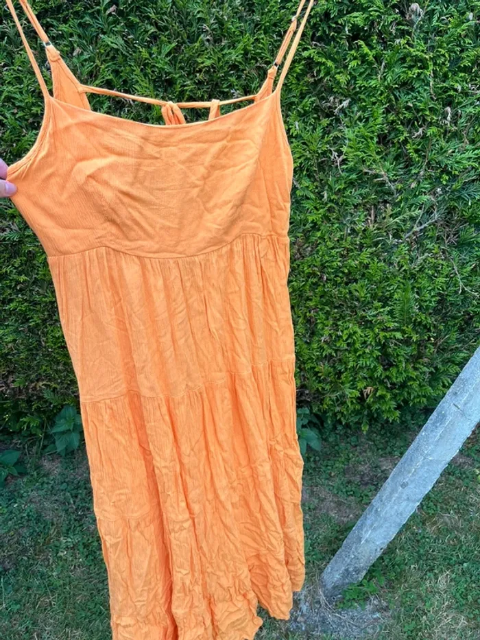 robe longue orange stradivarius - photo numéro 4