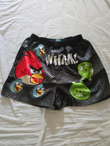 Short satiné 🍒vintage Angry Birds🍒taille M