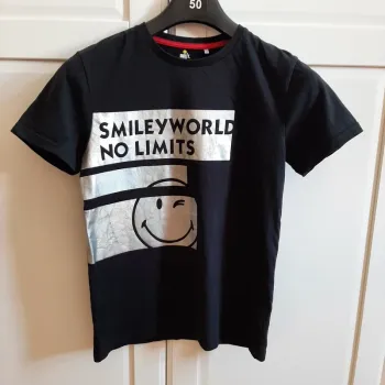 T-shirt noir Smiley World 14 ans