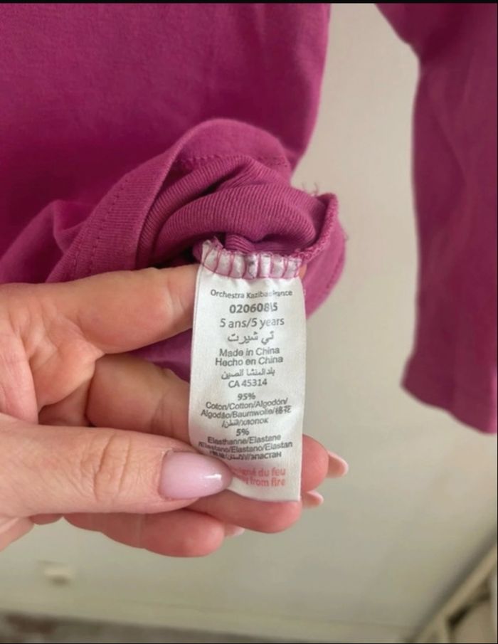 T shirt rose Orchestra - photo numéro 4