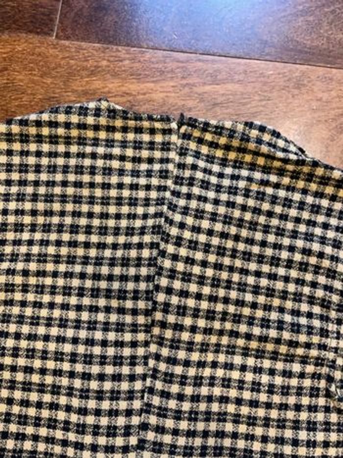 Robe interlock serre cintré avec ceinture noir et sable à carreaux pied de poule taille XS zara - photo numéro 7
