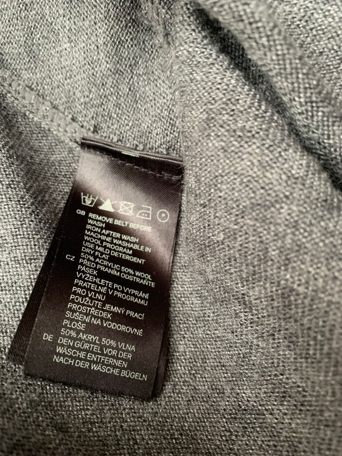 Gilet long gris asymétrique H&M, taille M. L. - photo numéro 4