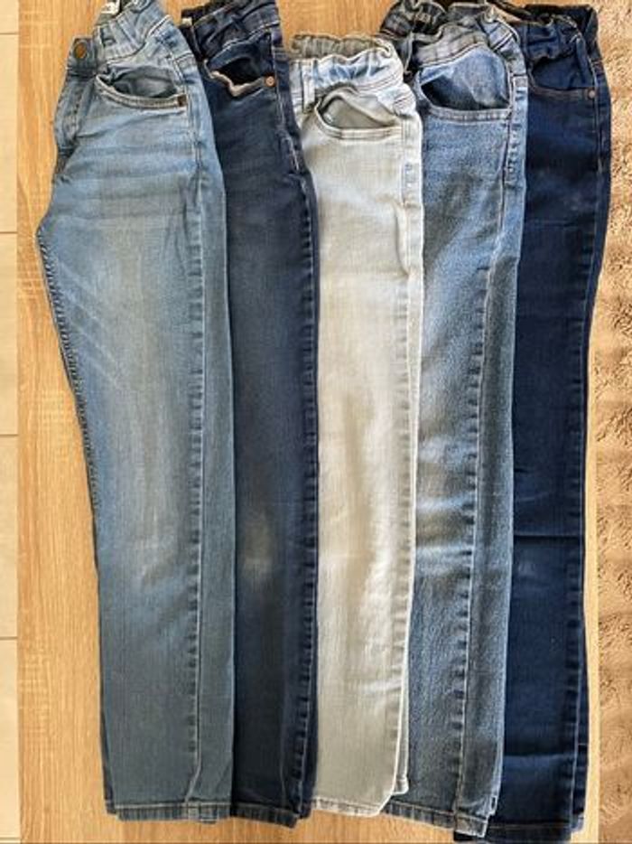 Lot vêtements fille 10 ans jeans pantalon et haut manche longue - photo numéro 2