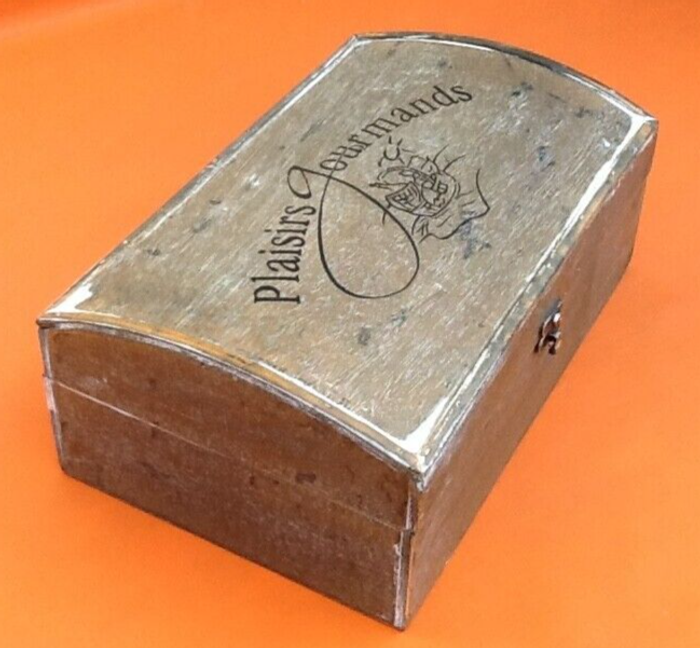 Coffret bombé Bois cérusé Fermoir laiton - photo numéro 7