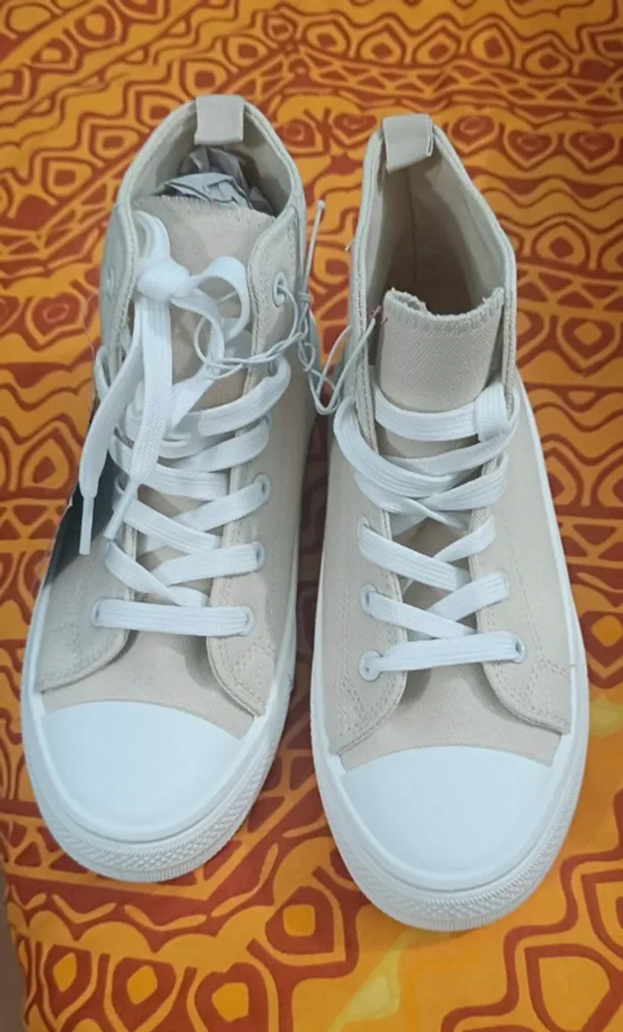 Baskets montantes beige 37 - photo numéro 2