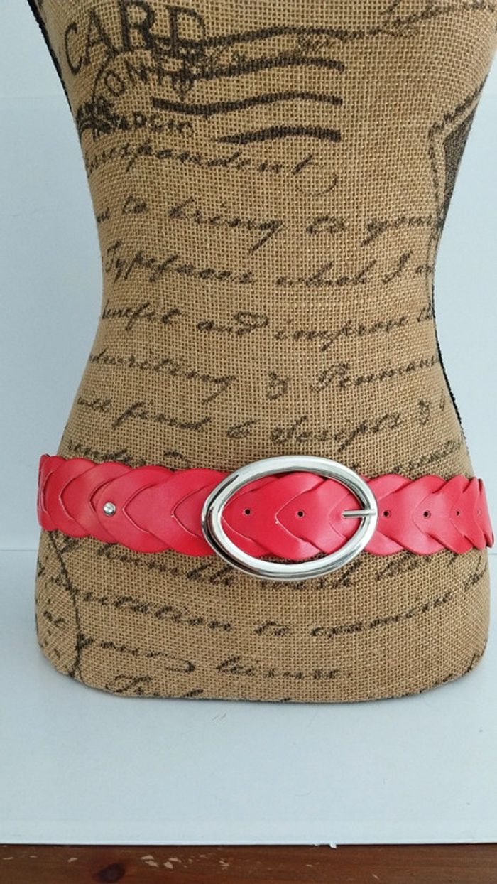 Ceinture croisée rouge 90 cm - photo numéro 2