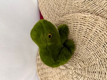 Peluche grenouille vintage