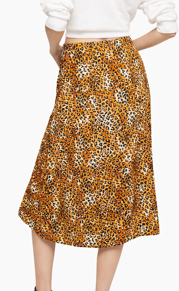 Jupe Maje léopard fluide midi – Taille 34 – Neuve avec étiquette