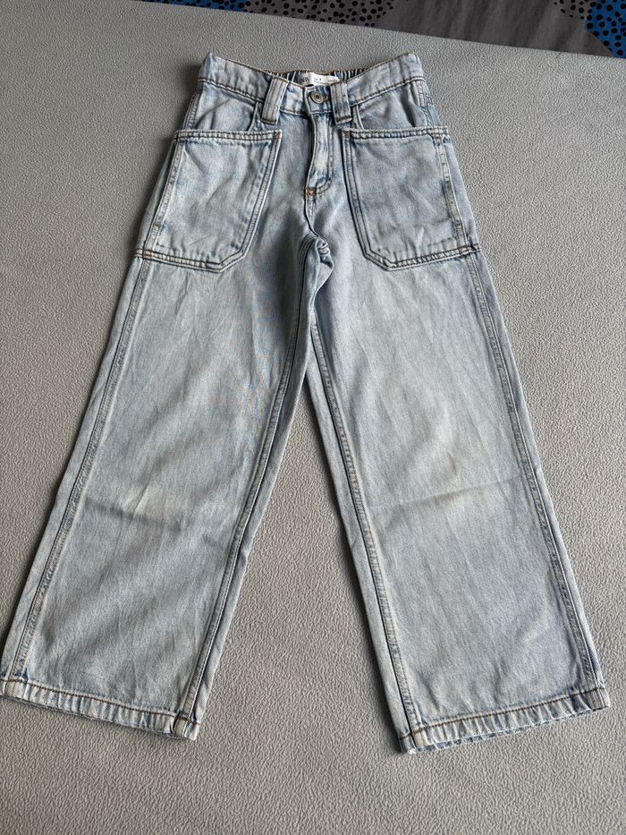 2 pantalons Zara bleu et jaune - photo numéro 2