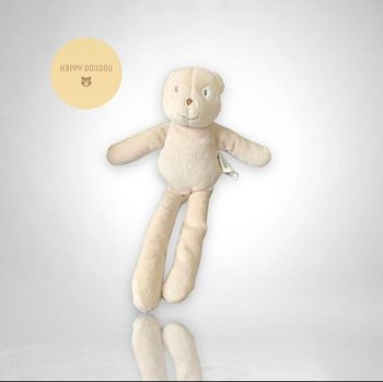 Peluche Doudou Ours chat beige Kimbaloo A175
