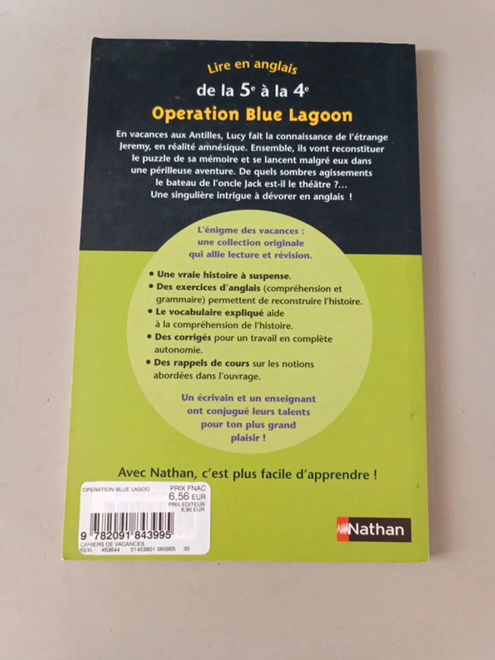 Lire en anglais de la 5ème à la 4ème opération blood Lagoon de 12 à 13 ans - photo numéro 2