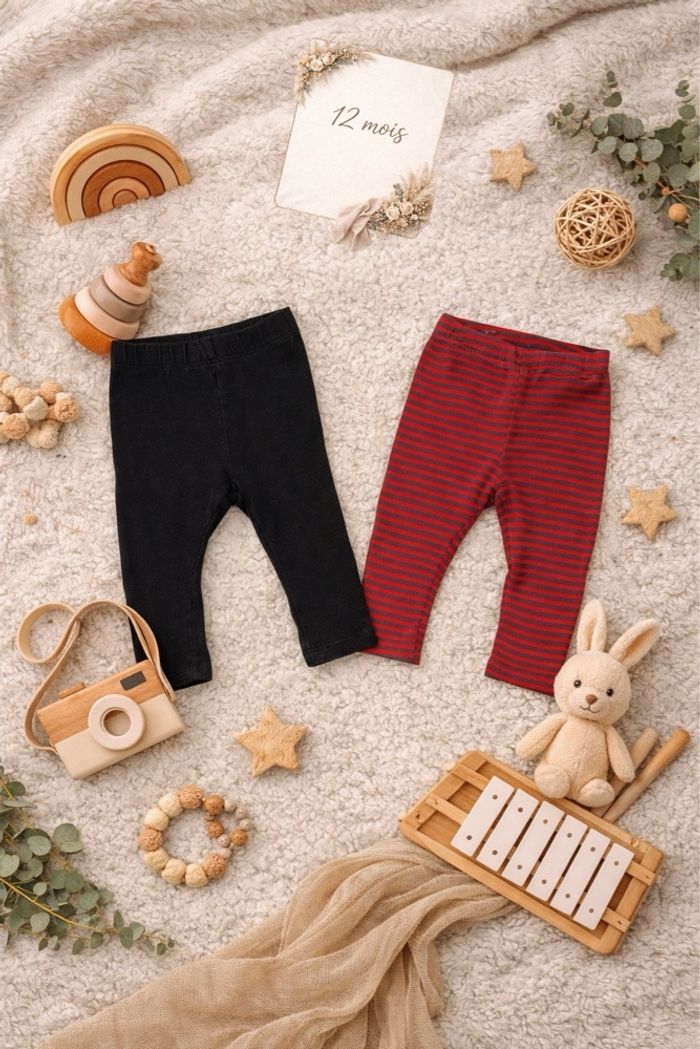 Leggings fins mixtes - T12mois - Sans marque - photo numéro 1