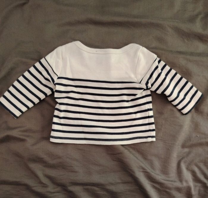 Tee shirt manches longues marinière - photo numéro 3