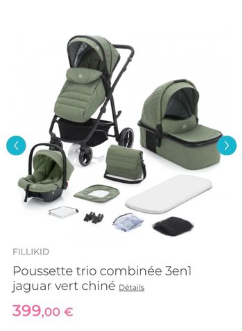 Poussette avec accessoires