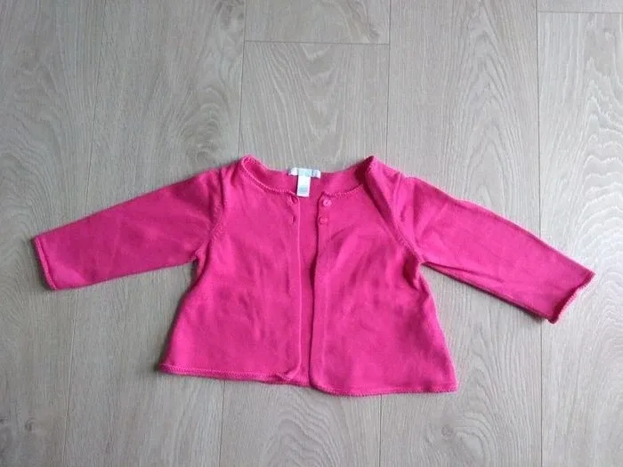 Gilet rose Obaïbi 12 mois