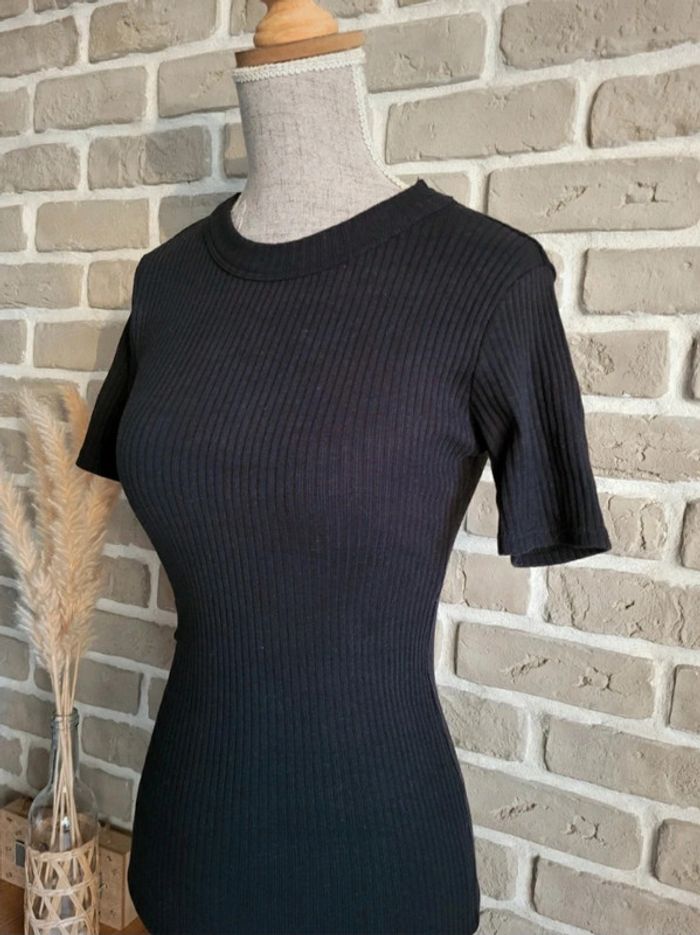Robe en maille côtelée noire Zara - photo numéro 4