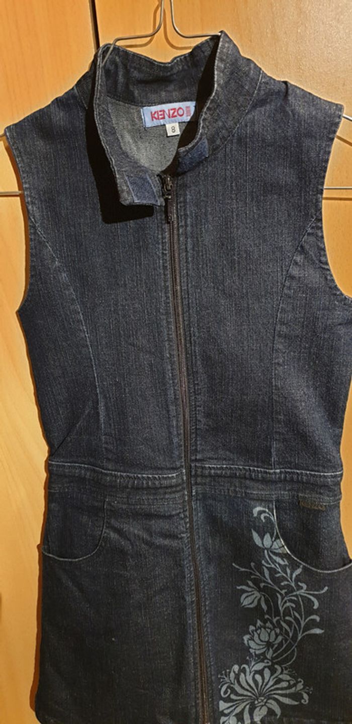 Superbe robe KENZO 8 ans jean bleu foncé - photo numéro 3