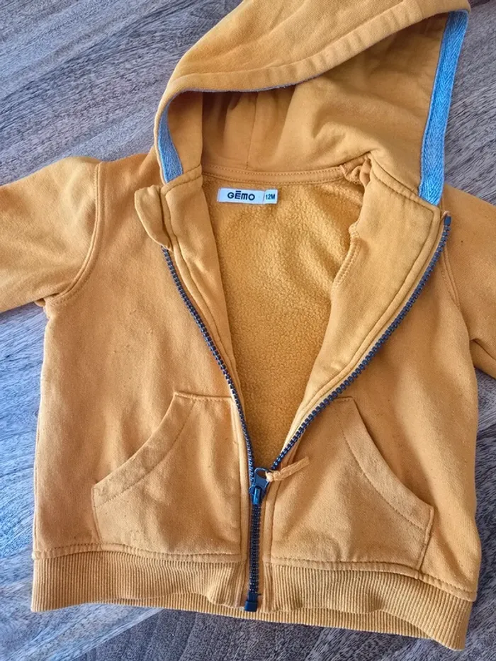 Veste sweat jaune - photo numéro 3