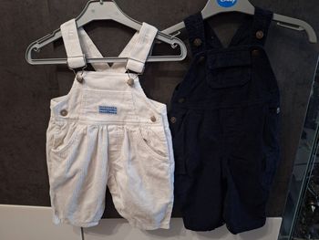 Lot 2 salopettes velours