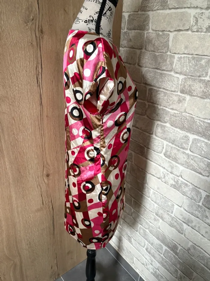 Robe droite reto imprimé géométrique taille 38 - photo numéro 2