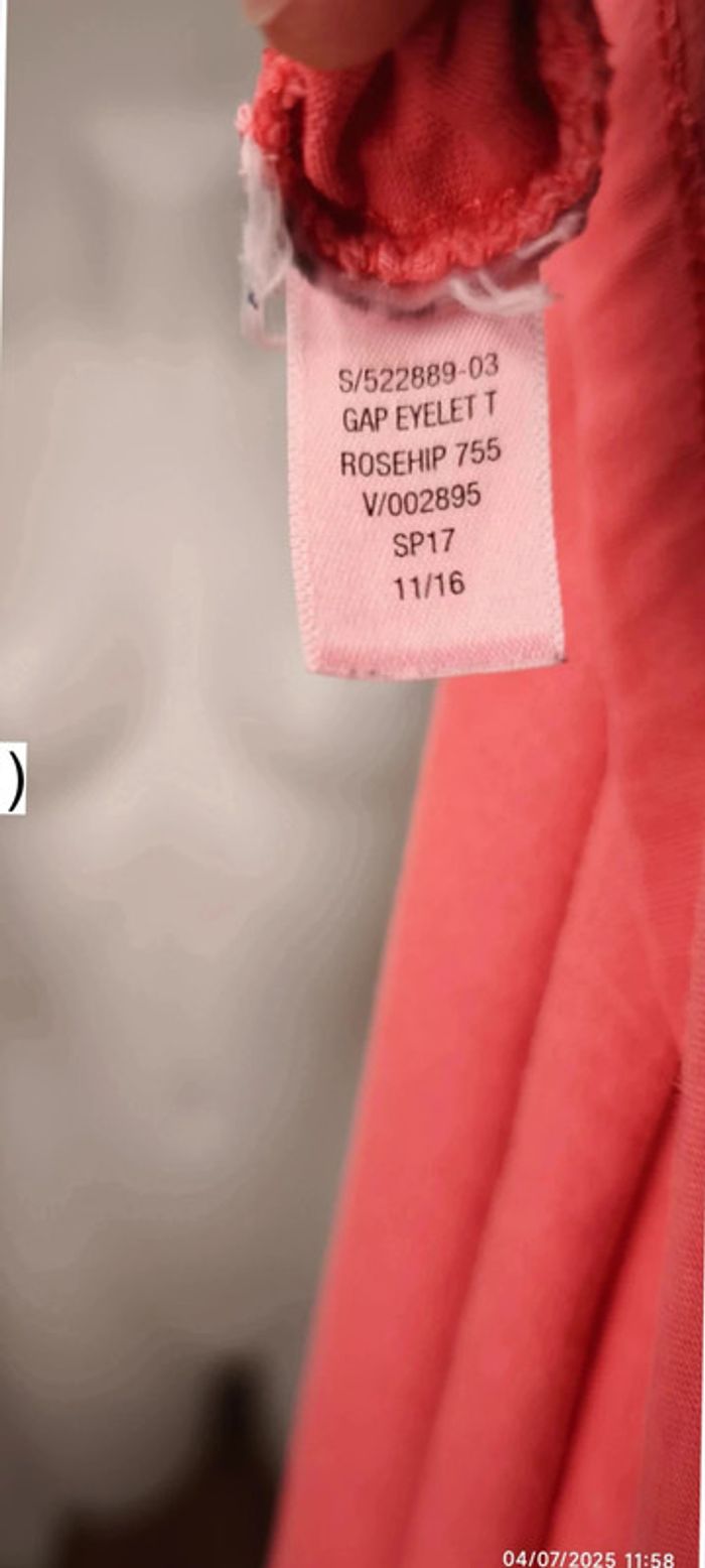 T-shirt Gap femme Taille XXS Rose - photo numéro 6