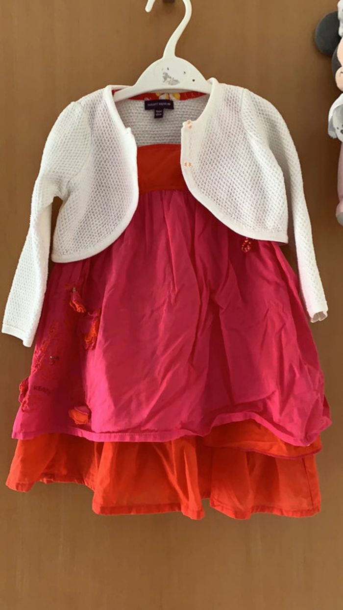 Robe Kenzo à bretelles et boléro 18 mois - photo numéro 2