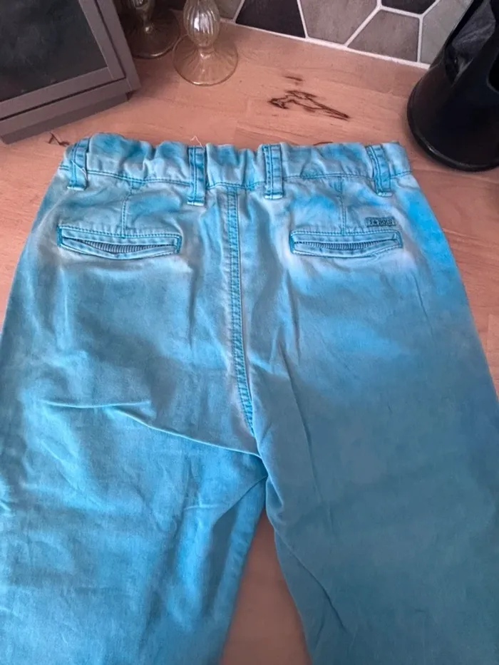 Pantalon Slim motif léger tie & Die turquoise • Ikks • 10 ans - photo numéro 6