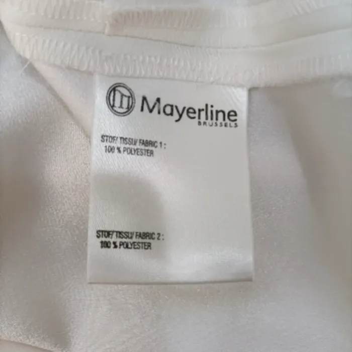 Blouse satinée blanche Mayerline – T.44 – Élégante et fluide A1196 - photo numéro 4