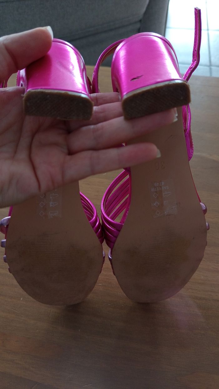 Sandales roses à talons été - photo numéro 9