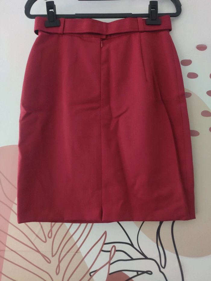 Jupe rouge avec ceinture taille 38 - photo numéro 2