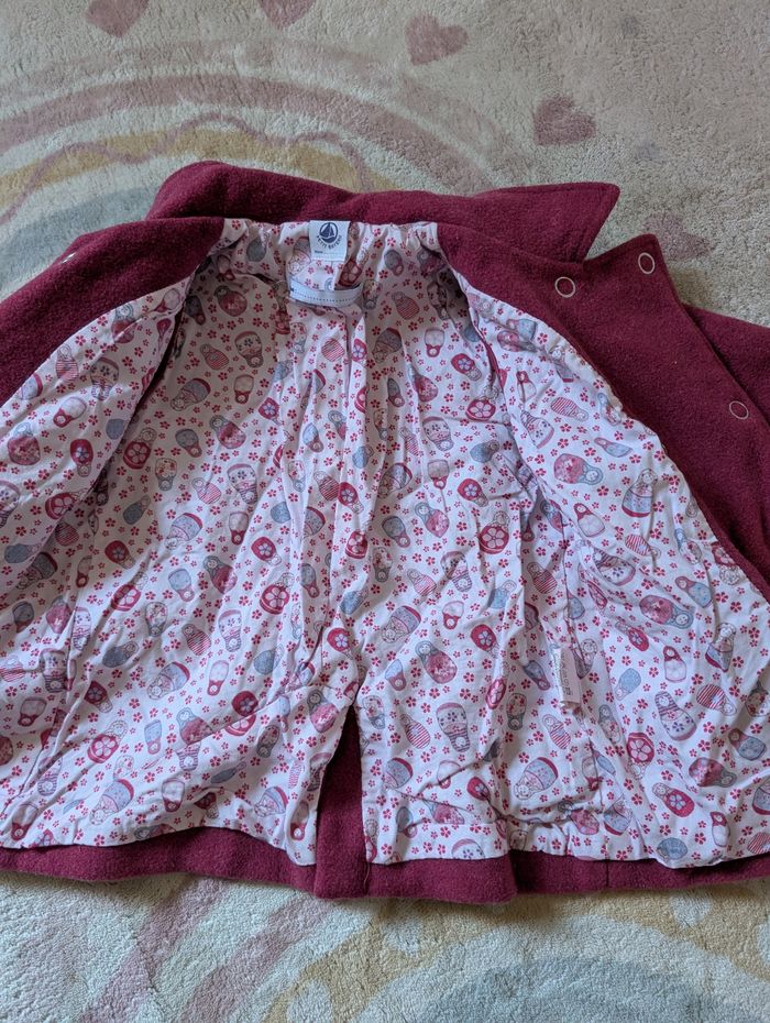 Magnifique Manteau Caban Fille Petit Bateau - 18 Mois (81 cm) - Neuf - photo numéro 3
