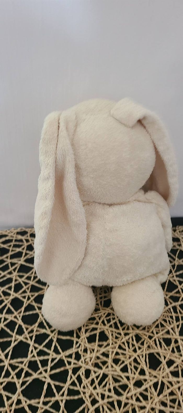 Doudou lapin blanc beige NICOTOY - photo numéro 4