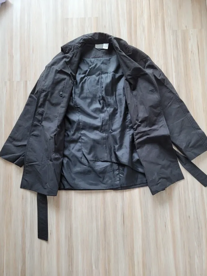 Trench coat noir, taille 40. - photo numéro 3
