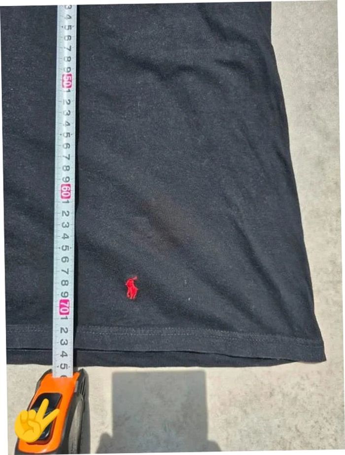 T-shirt Ralph Lauren XXL coupe col rond noir Homme Men tee66 - photo numéro 5