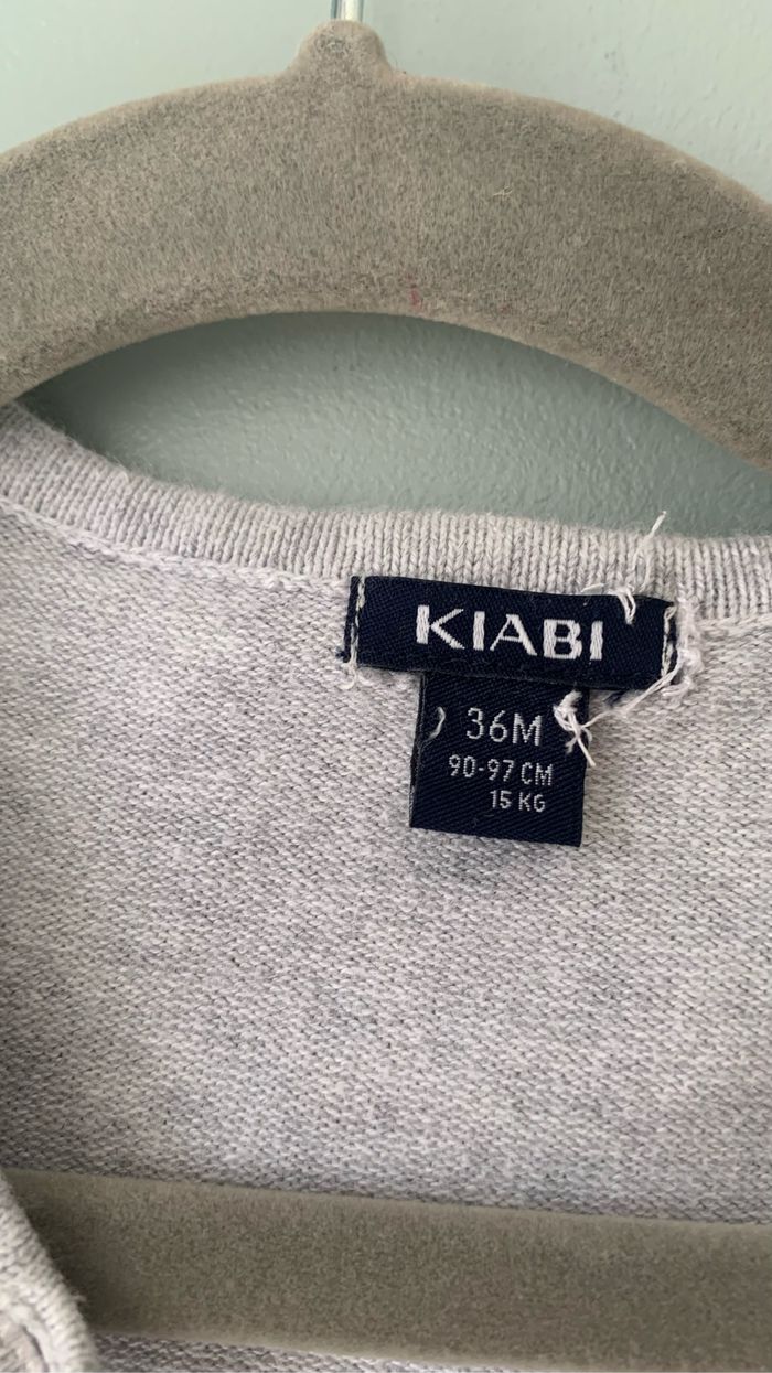 Gilet gris perle à pois - photo numéro 3