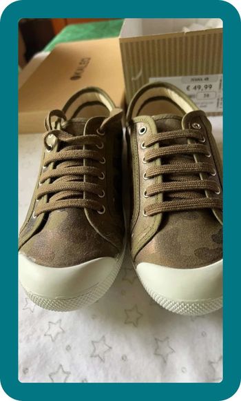 Sneakers camouflage kaki 36 Kaleo neufs avec étiquette
