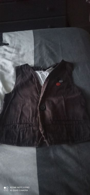 Gilet  marron tao 10 ans
