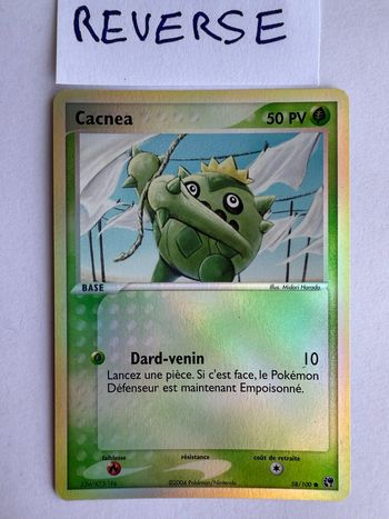 Carte Pokémon Cacnea reverse 58/100 EX: Tempête de Sable FR