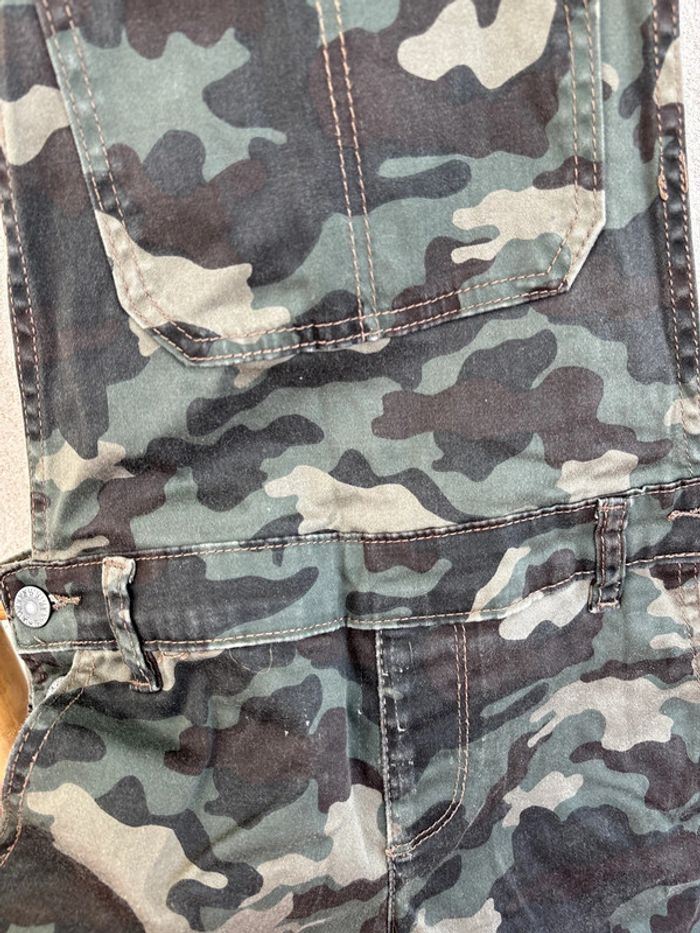 Salopette short treillis militaire - photo numéro 4