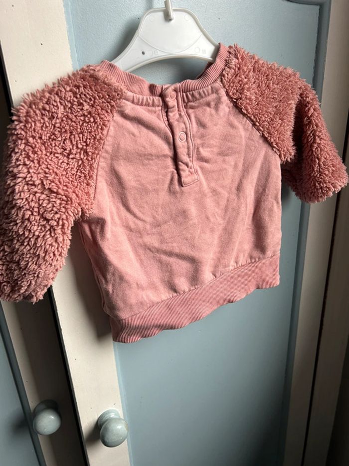 Sweat molletonné, 3 mois, rose - photo numéro 3
