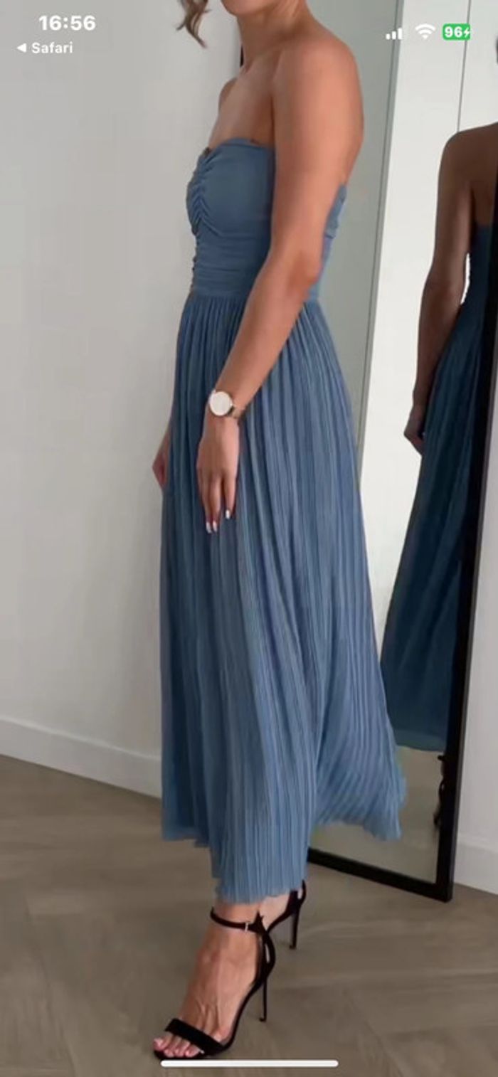 Belle robe été  bustier en mousseline Zara taille XL - photo numéro 9