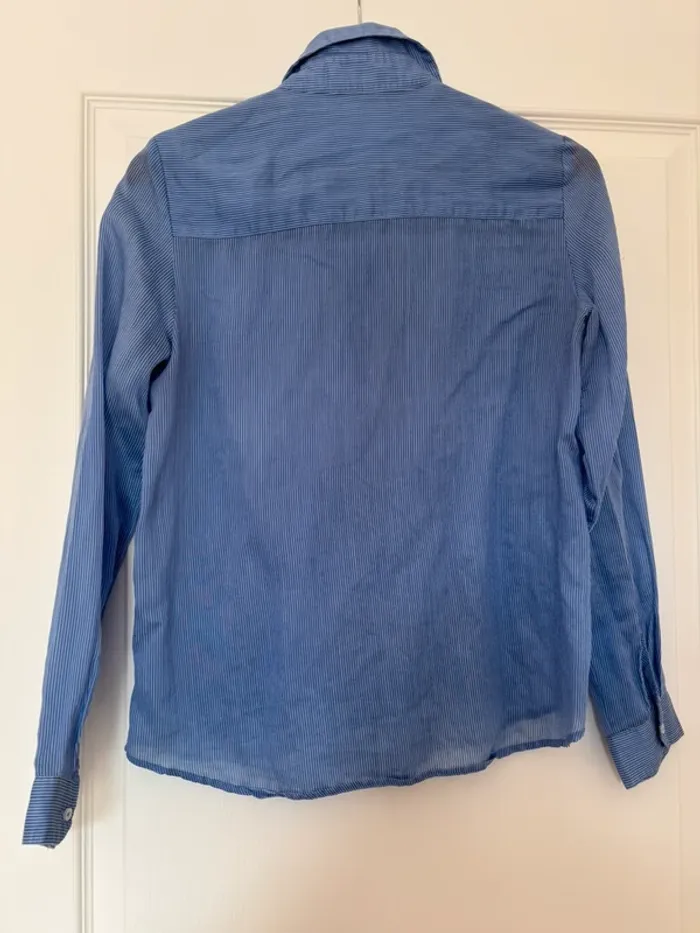 Chemise bleue à rayures fines Mango Suit taille XS - photo numéro 8