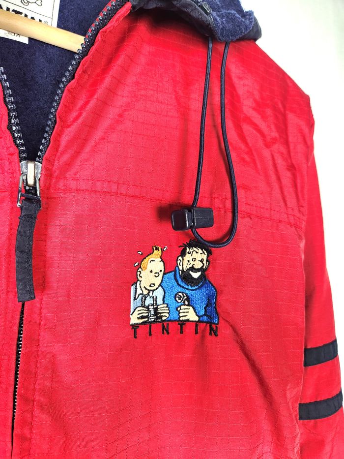 Veste Enfant Tintin - Coupe-vent à capuche - Rouge - Taille 10 ans - photo numéro 2